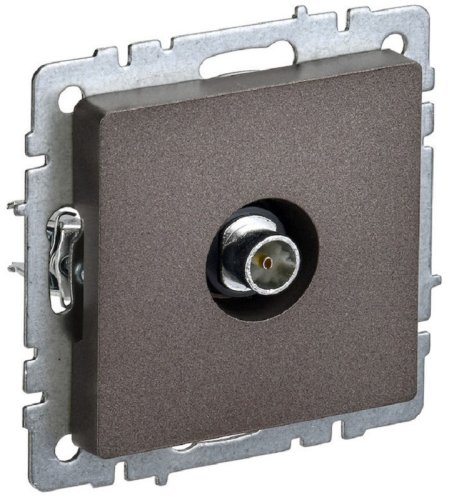 Розетка TV Проходная без рамки IEK Brite РТВ10-0-БрТБ 1-м. темная бронза картинка